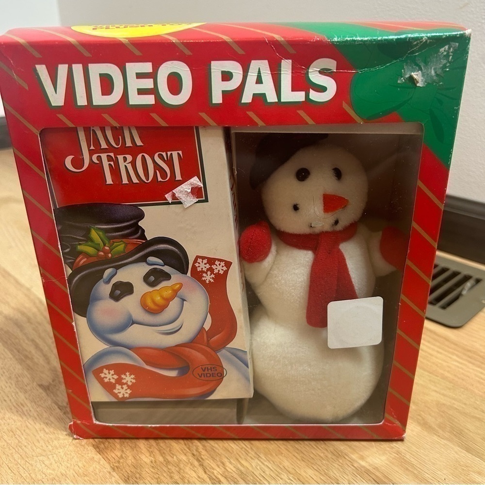 Vintage Video Pals Jack Frosty the Snowman VHS Movie NEW Plush